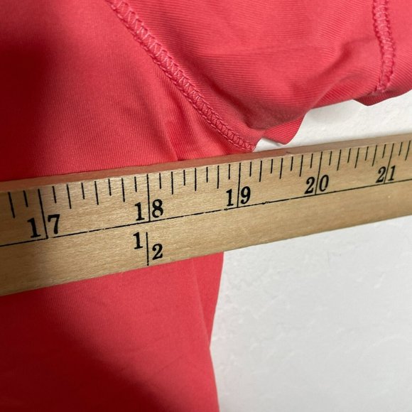 Savvi Coral Pink Flapper Short Sleeve Wrap Open Back Top - Picture 7 of 8